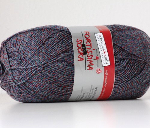 Fortissima Socka 100 – blauw/grijs mêleerd